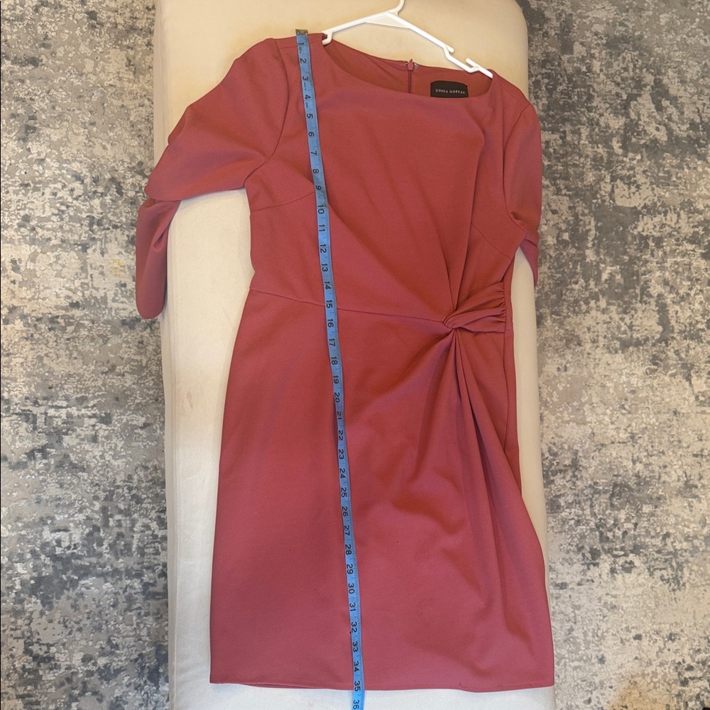 FLAWED Donna Morgan Long Sleeve Dress in Dusty Rose - Picture 3 of 10